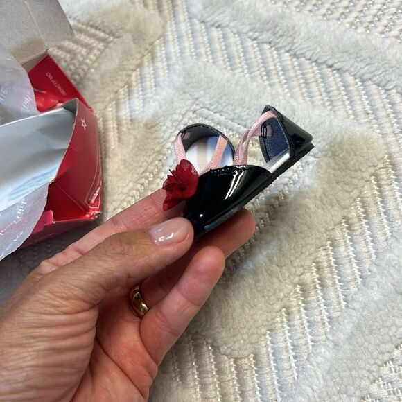 American Girl X Janie And Jack Holiday Rose Ballet Flats For Dolls - Picture 3 of 5
